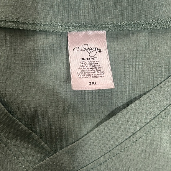Surgical Green, C. Saucy Scrub Top, 3XL - Picture 6 of 6